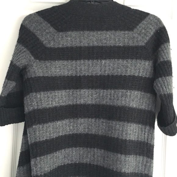 VINCE Black & Dark Gray Front Drape Sweater Size Small - Picture 6 of 9